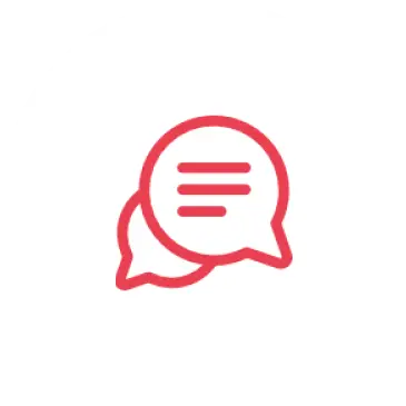 Speech bubble icon representing secure messaging